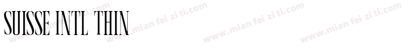 Suisse Intl Thin字体转换